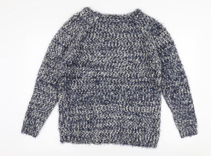Womens UK Size L Pebble Bay Blue Pullover Jumper
