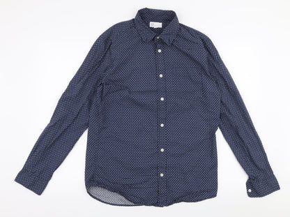Mens UK Size S Gap Blue  Button-Up Long Sleeve Casual Shirt