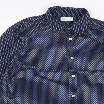 Mens UK Size S Gap Blue  Button-Up Long Sleeve Casual Shirt