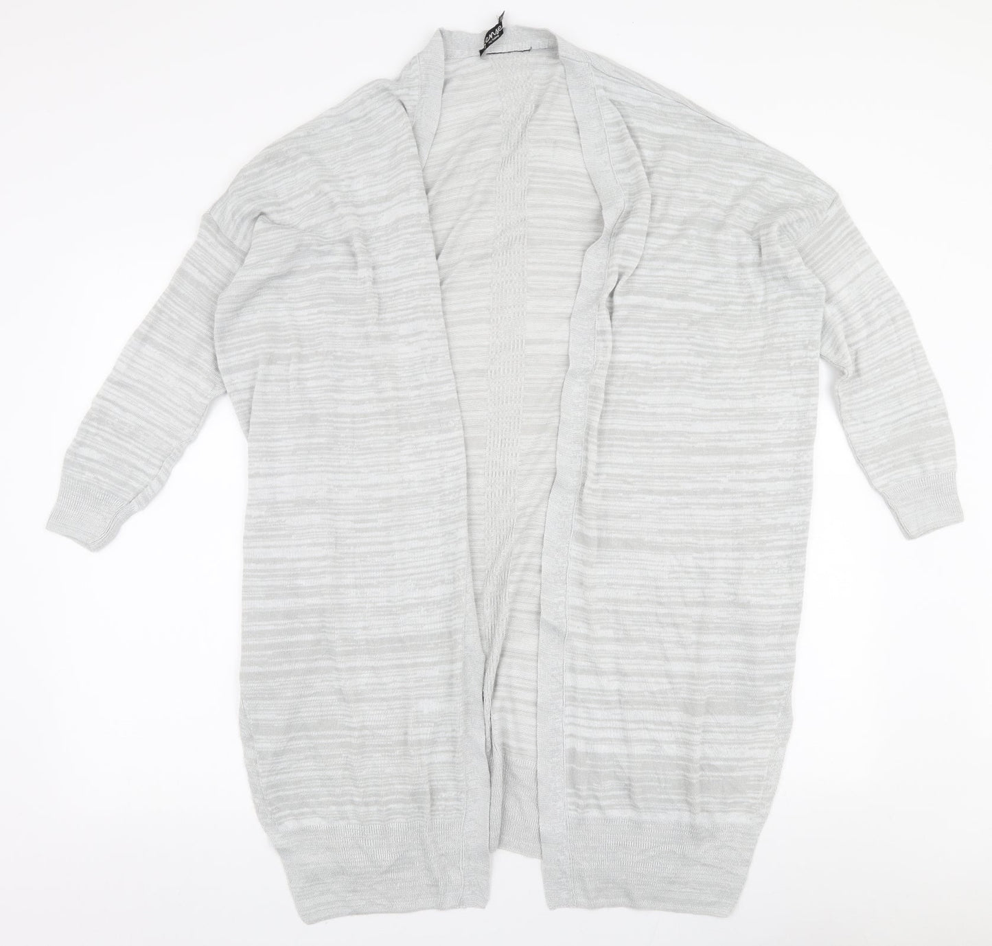 Sense Womens Grey V-Neck  Acrylic Cardigan Jumper Size M