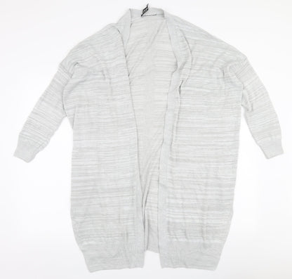 Sense Womens Grey V-Neck  Acrylic Cardigan Jumper Size M