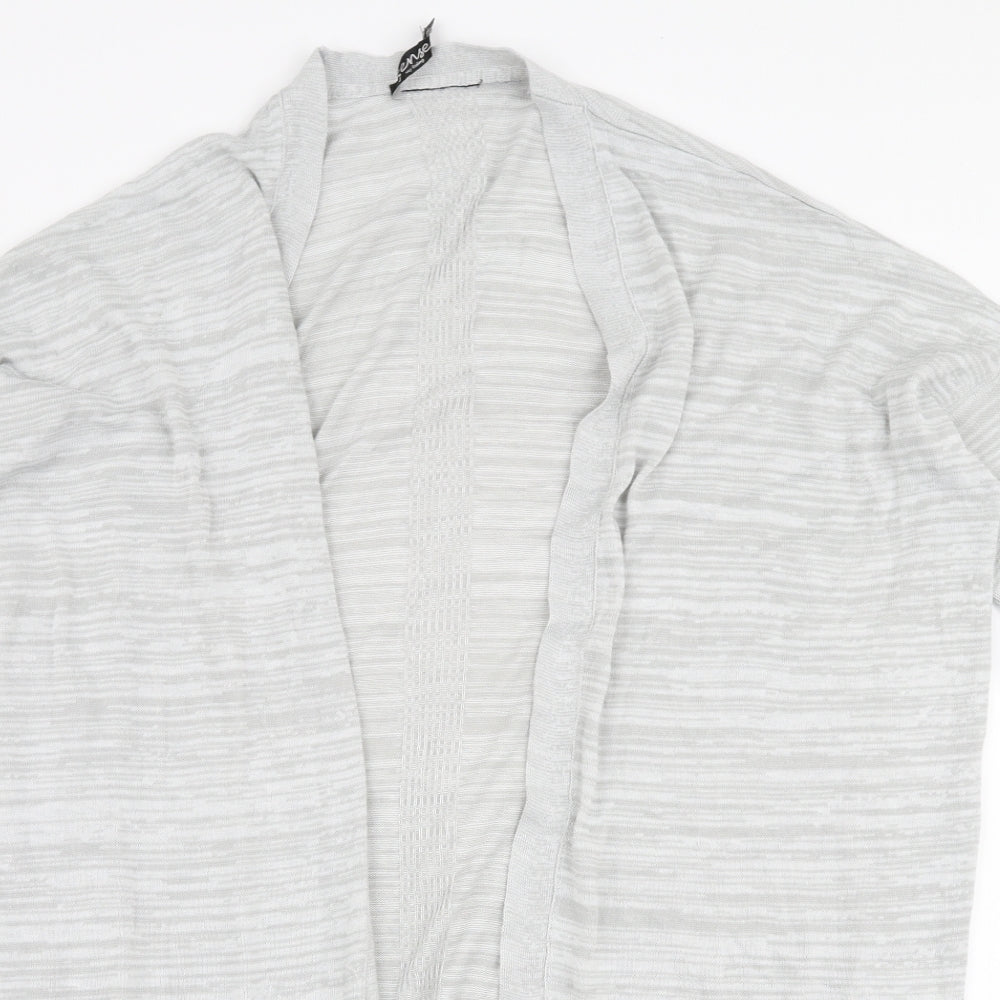 Sense Womens Grey V-Neck  Acrylic Cardigan Jumper Size M