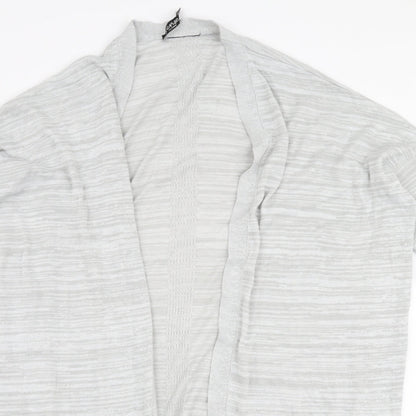 Sense Womens Grey V-Neck  Acrylic Cardigan Jumper Size M