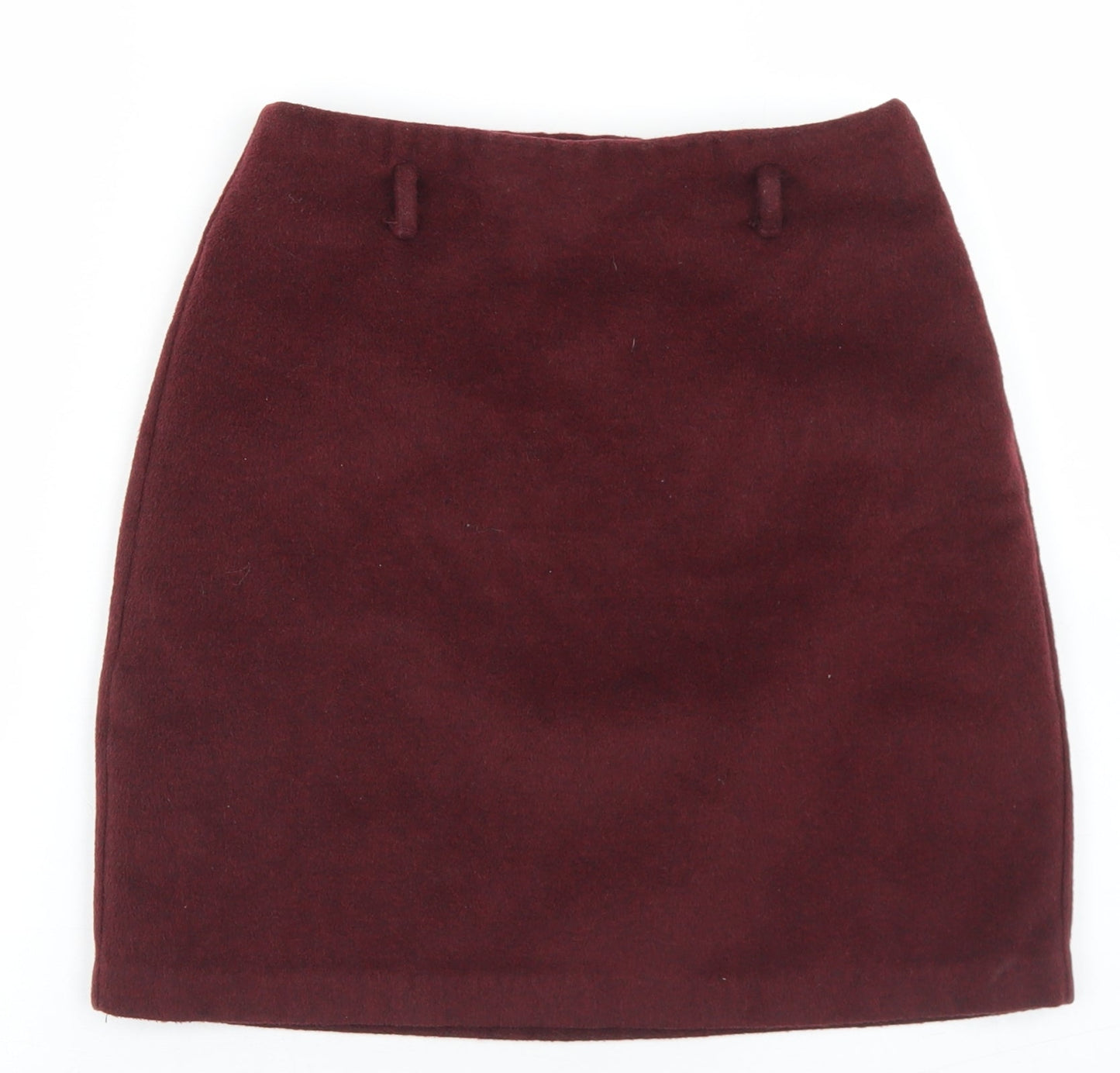 New Look Womens Purple  Polyurethane A-Line Skirt Size 6   Zip