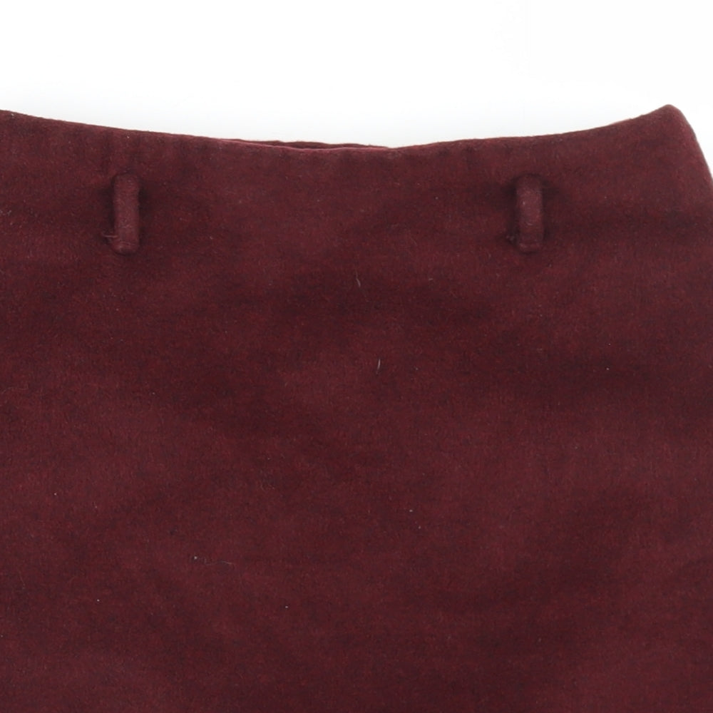 New Look Womens Purple  Polyurethane A-Line Skirt Size 6   Zip