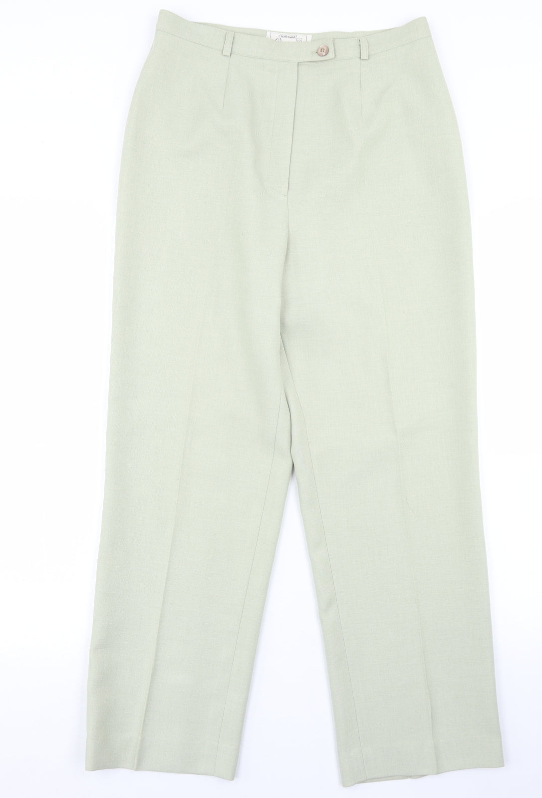 Classics Womens Green  Polyester Dress Pants Trousers Size 12 L26 in Regular Button