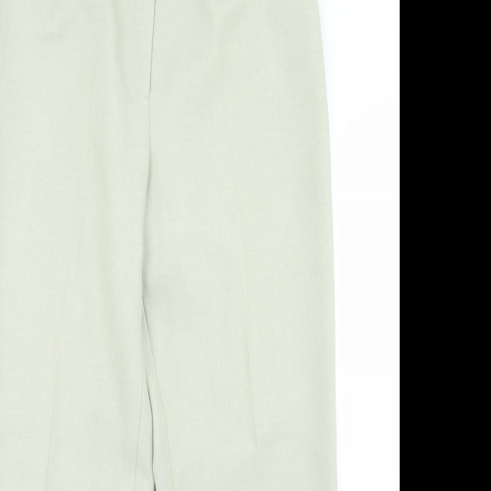 Classics Womens Green  Polyester Dress Pants Trousers Size 12 L26 in Regular Button