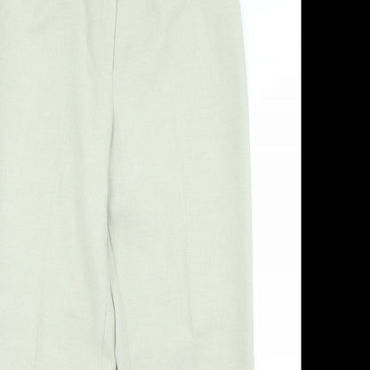 Classics Womens Green  Polyester Dress Pants Trousers Size 12 L26 in Regular Button