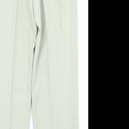 Classics Womens Green  Polyester Dress Pants Trousers Size 12 L26 in Regular Button