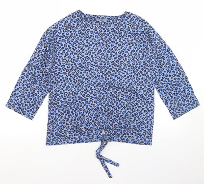 Womens UK Size 10 Principles Blue Basic T-Shirt