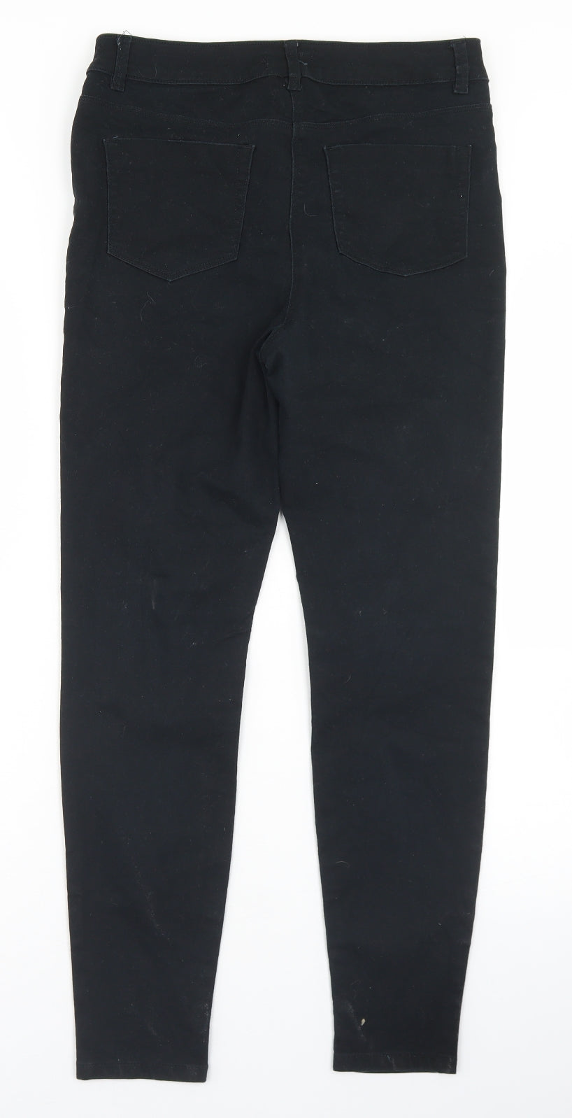 Matalan Womens Black  Cotton Skinny Jeans Size 10 L27 in Regular Button