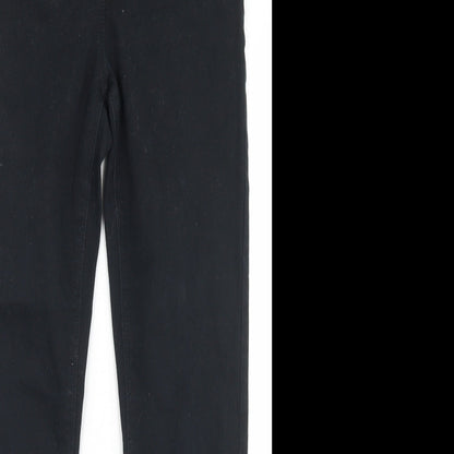 Matalan Womens Black  Cotton Skinny Jeans Size 10 L27 in Regular Button