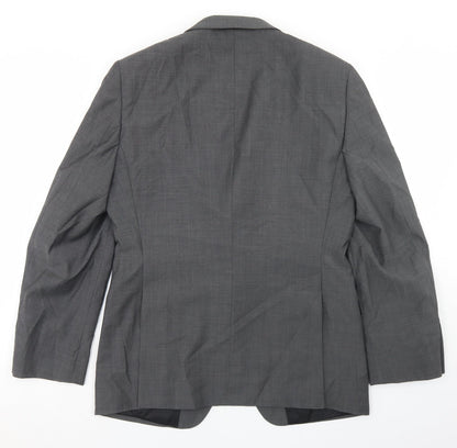 OneSix5ive Mens Grey  Wool Jacket Blazer Size 38