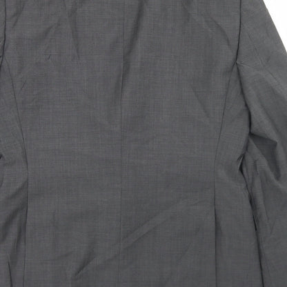 OneSix5ive Mens Grey  Wool Jacket Blazer Size 38