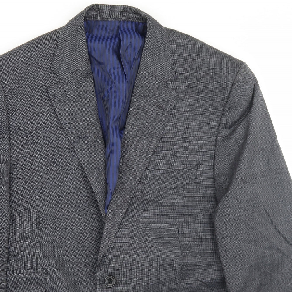 Marks and Spencer Mens Grey  Wool Jacket Blazer Size 40