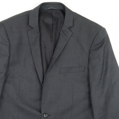 Mens UK Size 38 Burton Regular Grey Suit Jacket