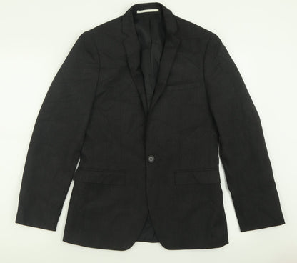 Mens UK Size 34 Moss London Regular Grey Suit Jacket
