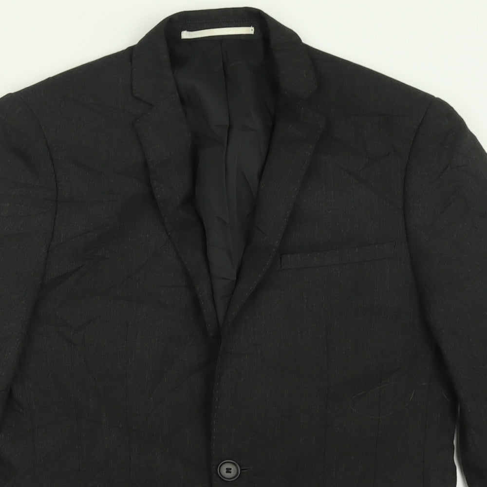 Mens UK Size 34 Moss London Regular Grey Suit Jacket