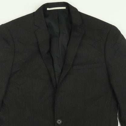 Mens UK Size 34 Moss London Regular Grey Suit Jacket