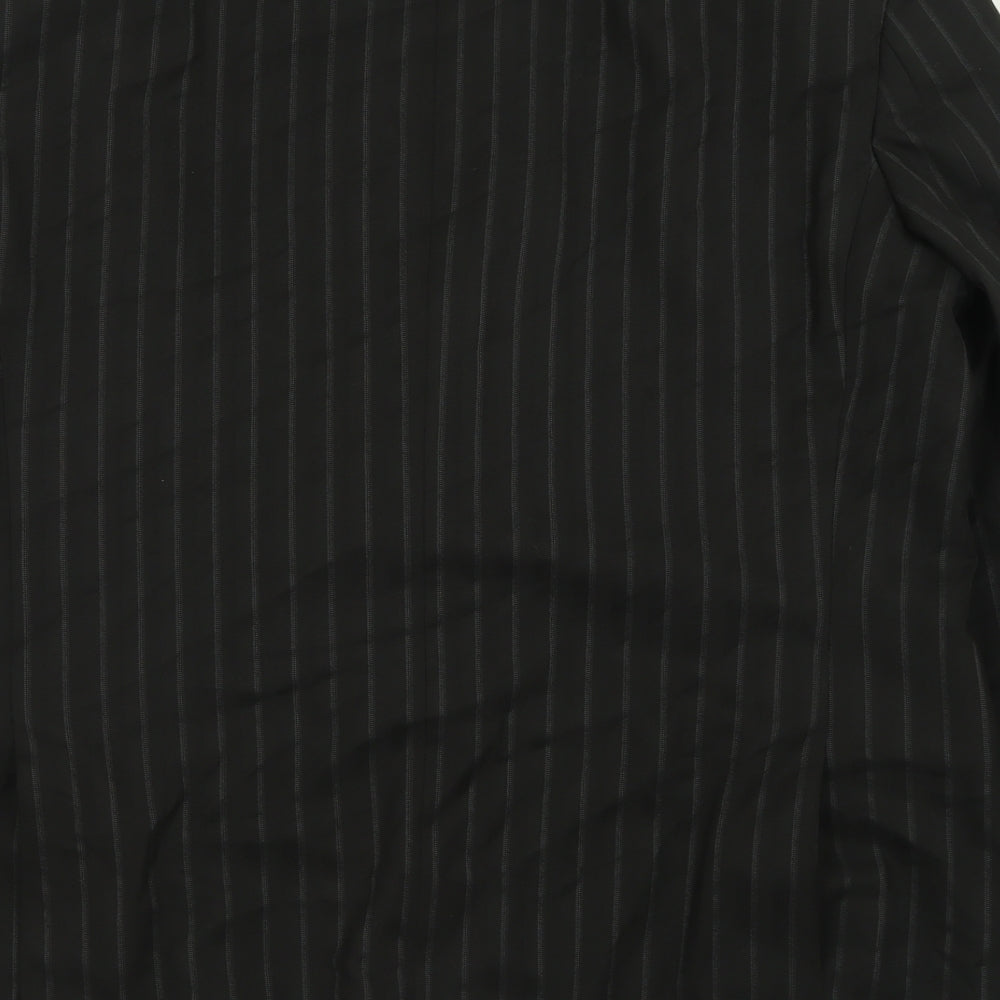 Autograph Mens Black Striped Polyacrylate Fibre Jacket Suit Jacket Size 44