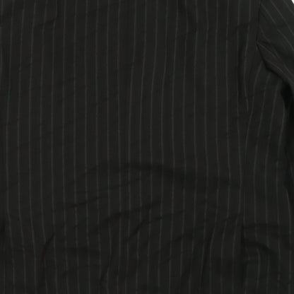 Autograph Mens Black Striped Polyacrylate Fibre Jacket Suit Jacket Size 44