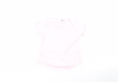 Peter Alexander Baby Baby Pink  100% Cotton Basic T-Shirt Size 18-24 Months Crew Neck Pullover