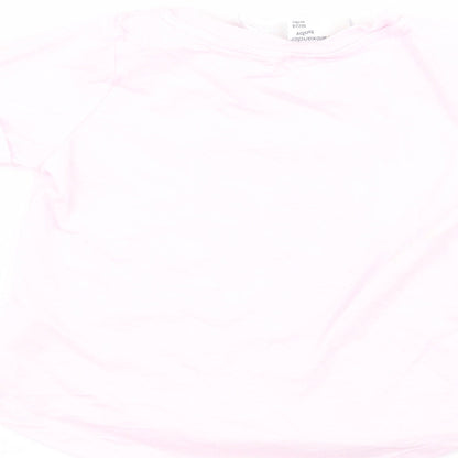Peter Alexander Baby Baby Pink  100% Cotton Basic T-Shirt Size 18-24 Months Crew Neck Pullover