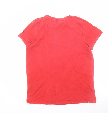 Primark Boys Red  100% Cotton Pullover T-Shirt Size L Round Neck Pullover - Fortnite