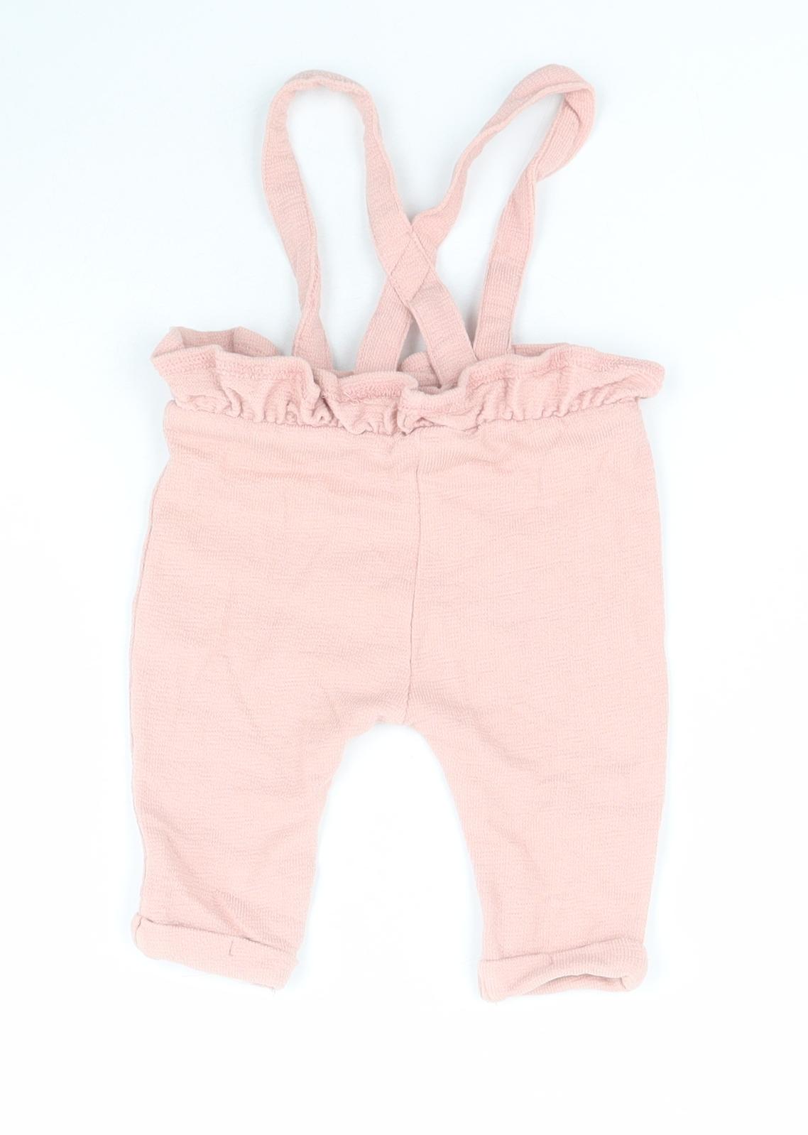 George Baby Pink  Cotton Dungaree Outfit/Set Size 0-3 Months  Button