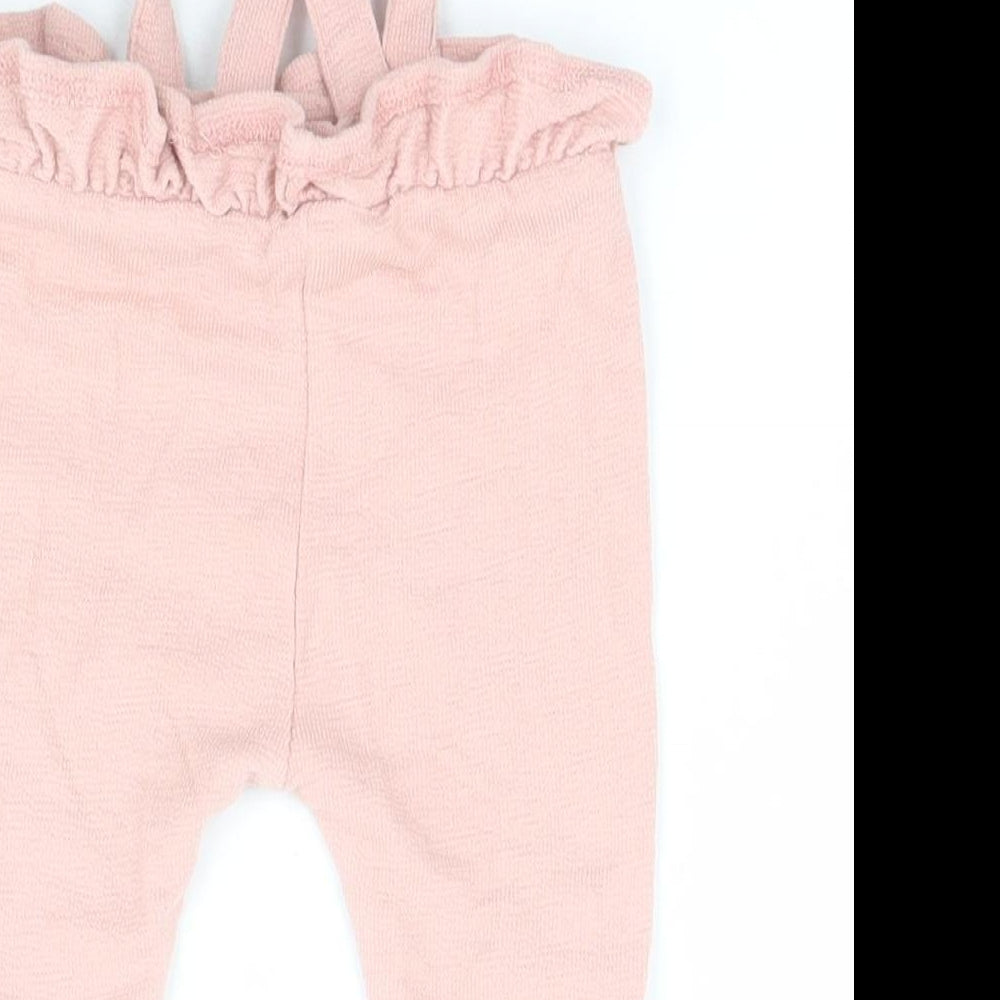 George Baby Pink  Cotton Dungaree Outfit/Set Size 0-3 Months  Button