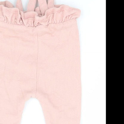 George Baby Pink  Cotton Dungaree Outfit/Set Size 0-3 Months  Button