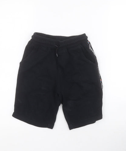 NEXT Boys Black  100% Cotton Sweat Shorts Size 9 Years  Regular Drawstring - Playstation
