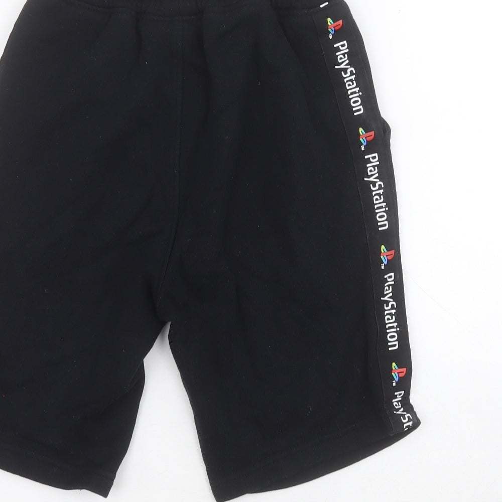 NEXT Boys Black  100% Cotton Sweat Shorts Size 9 Years  Regular Drawstring - Playstation