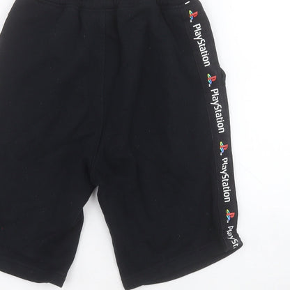 NEXT Boys Black  100% Cotton Sweat Shorts Size 9 Years  Regular Drawstring - Playstation