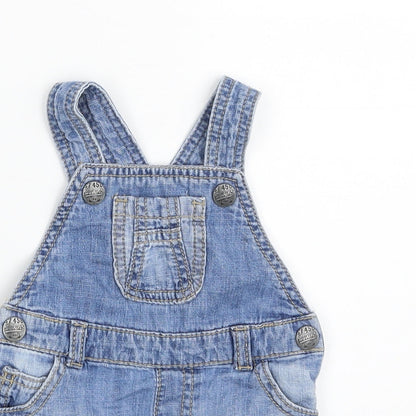 F&F Baby Blue  100% Cotton Babygrow One-Piece Size 0-3 Months  Snap
