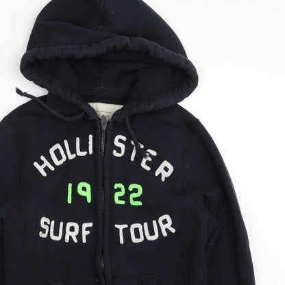 Hollister Womens Blue  Cotton Full Zip Hoodie Size S  Zip - SURF TOUR