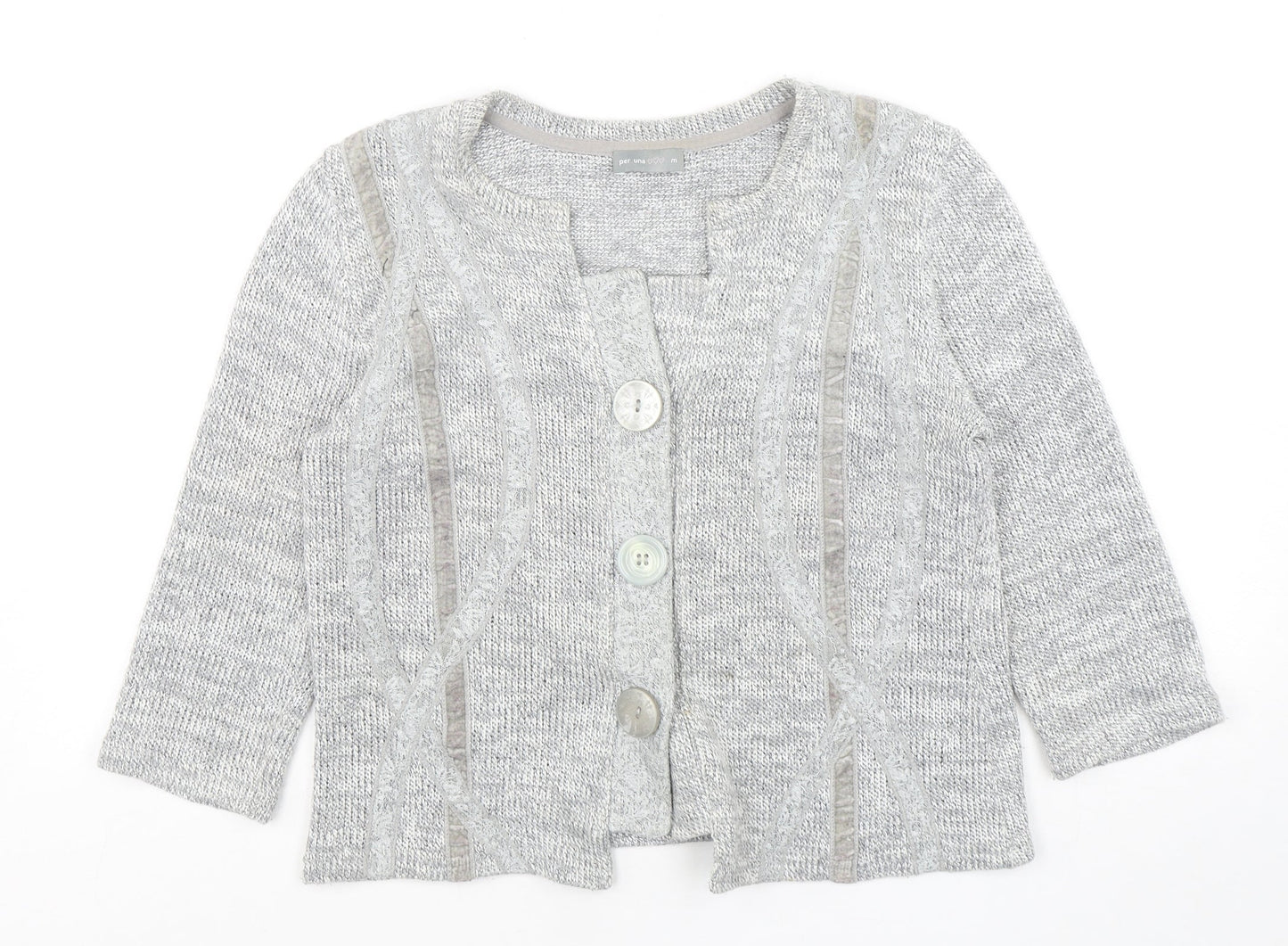 Womens UK Size M Per Una Grey Cardigan Jumper