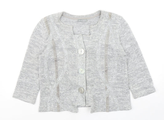 Womens UK Size M Per Una Grey Cardigan Jumper