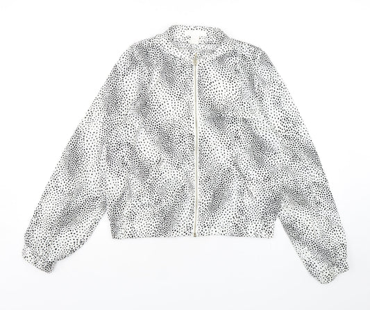H&M Womens Multicoloured Animal Print  Bomber Jacket Jacket Size 8