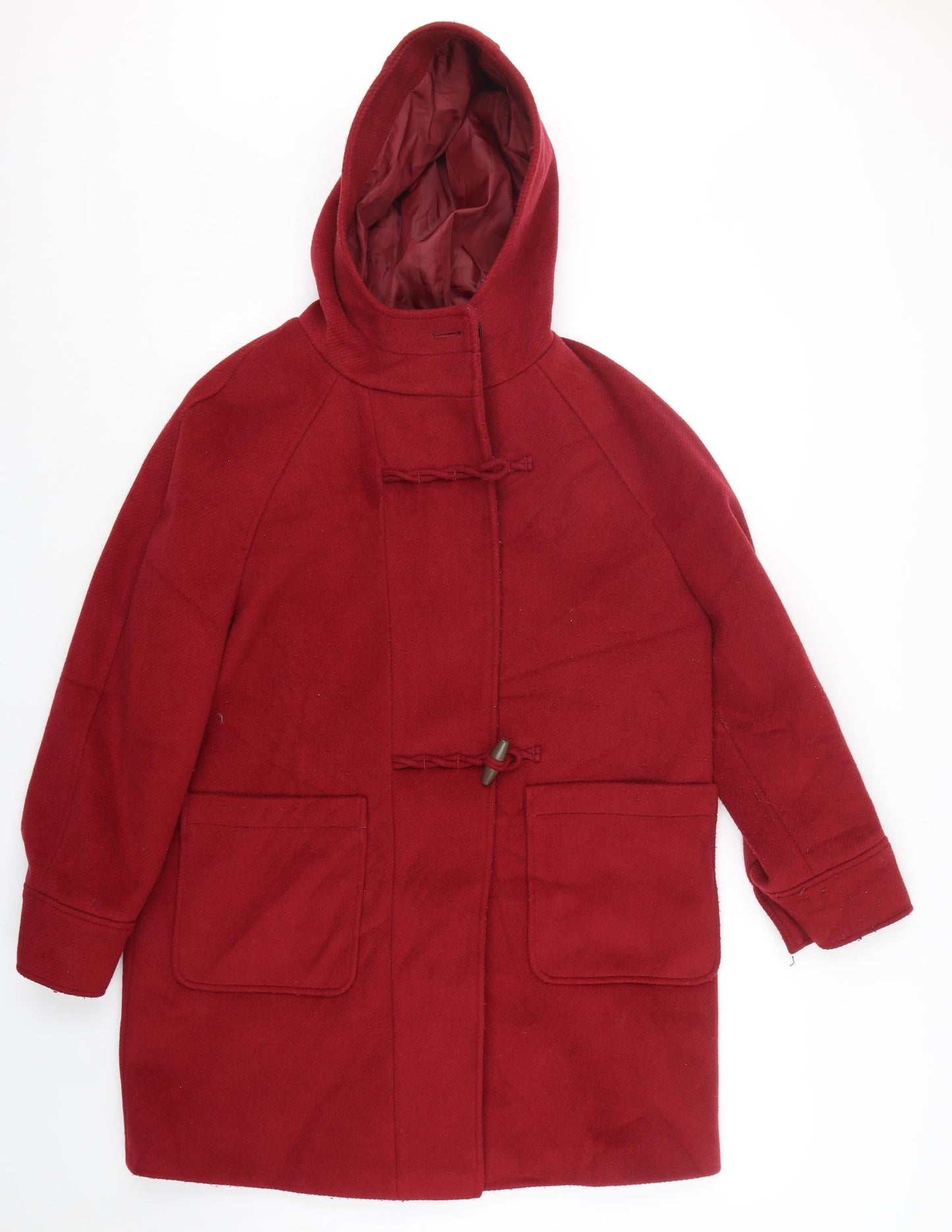 Womens UK Size 14 Marks and Spencer Red Overcoat