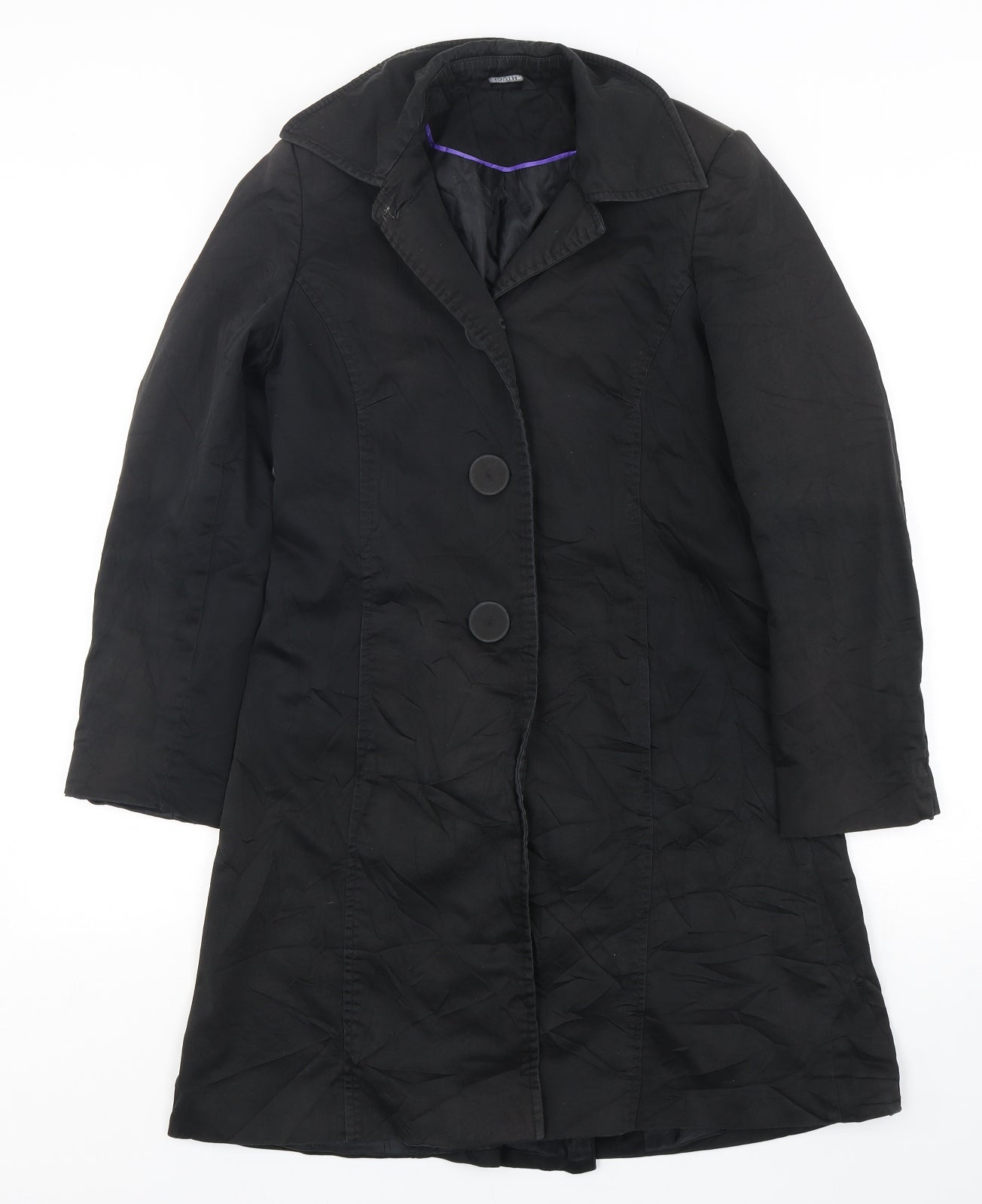 Womens UK Size 10 South Black Overcoat