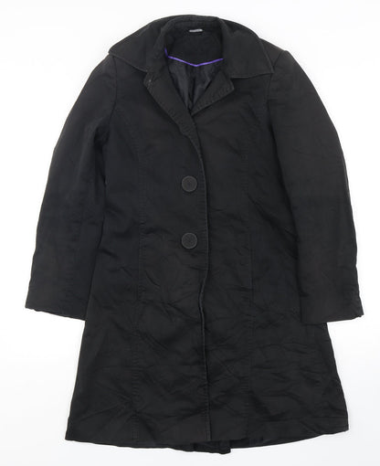 Womens UK Size 10 South Black Overcoat