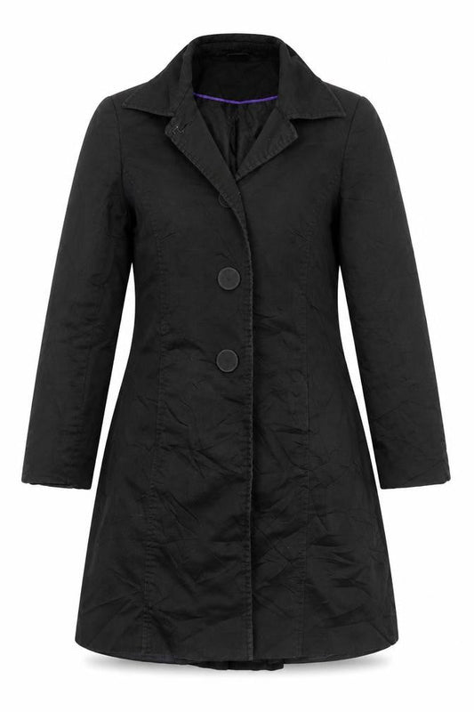 Womens UK Size 10 South Black Overcoat
