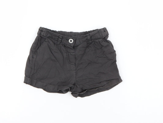 NEXT Baby Grey  Cotton Cropped Trousers Size 9-12 Months  Button