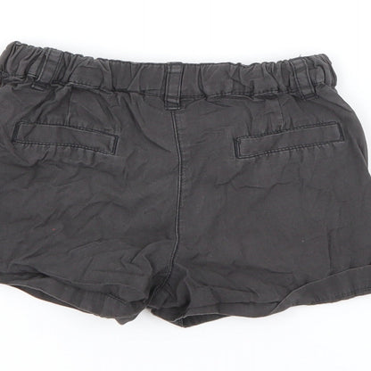 NEXT Baby Grey  Cotton Cropped Trousers Size 9-12 Months  Button