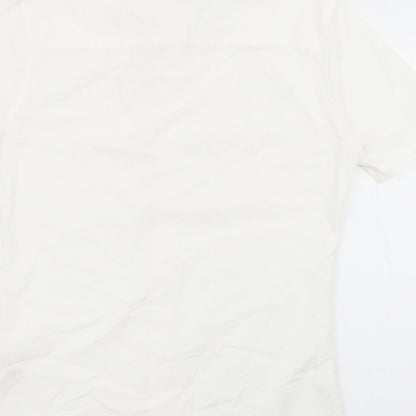 Mens UK Size S Topman Ivory  Button-Up Long Sleeve Casual Shirt