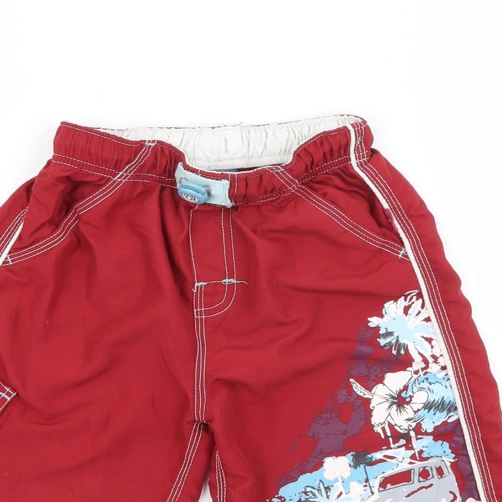 Pumpkin Patch Boys Red  Polyester Cargo Shorts Size 4 Years  Regular