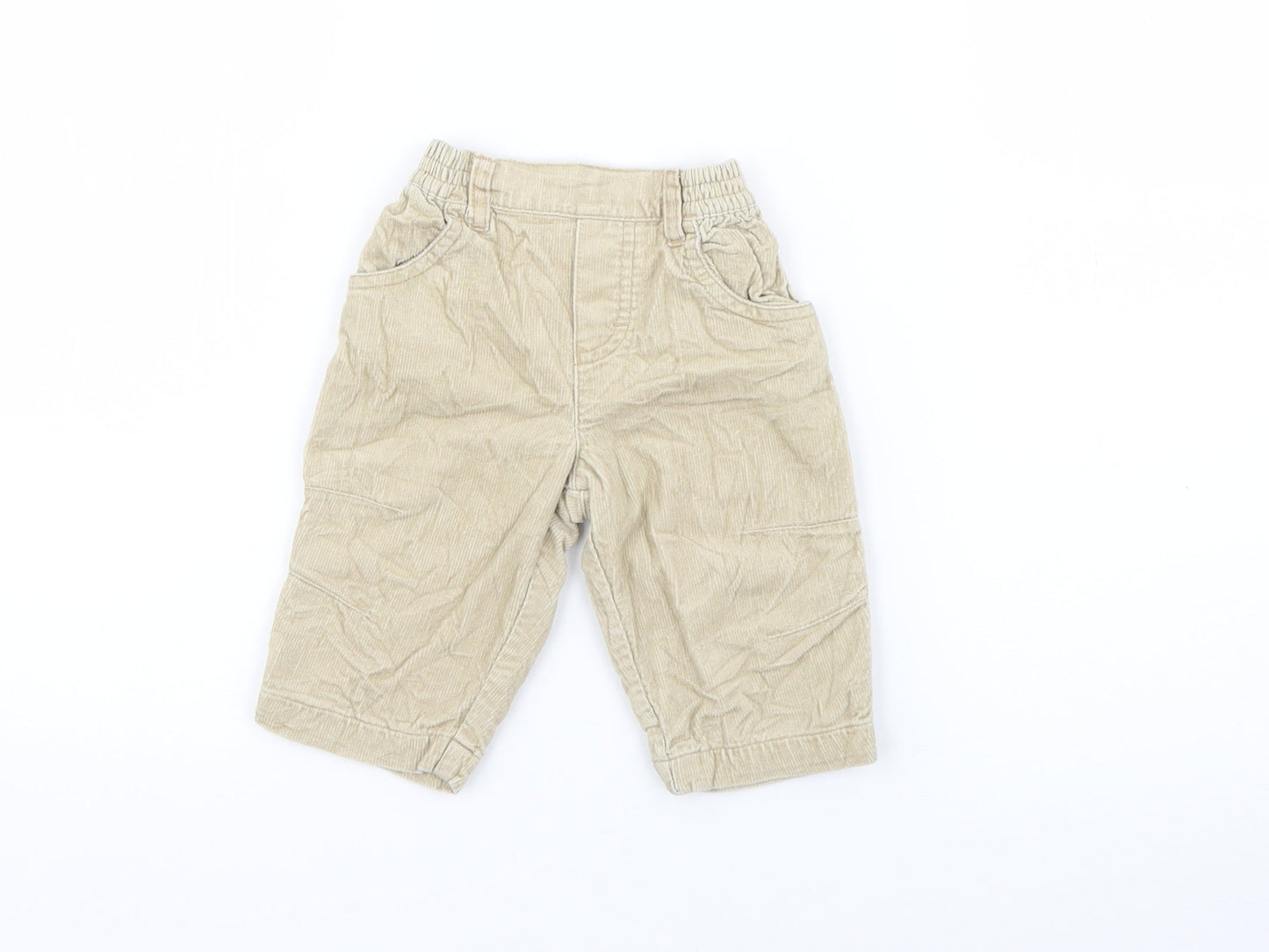 Marks and Spencer Baby Beige  Cotton Capri Trousers Size 3-6 Months