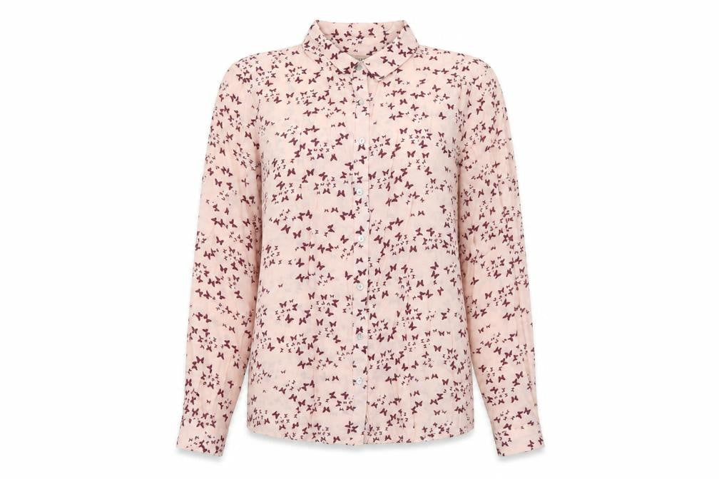 Womens UK Size M Pull & Bear Pink Basic Button-Up