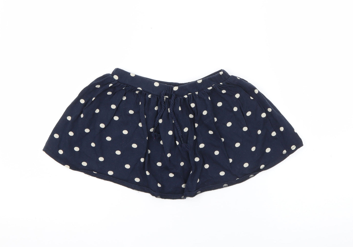 RTR Girls Blue Polka Dot Cotton Flare Skirt Size 4 Years  Regular